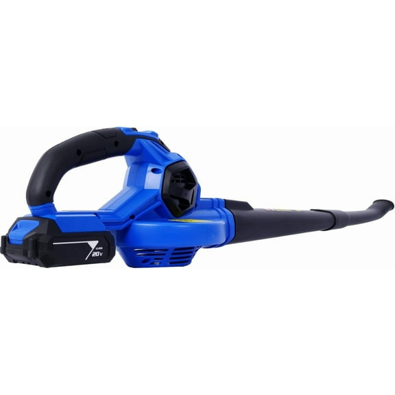 QinaQin 20V Cordless Leaf Blower, Electric Leaf Blower with 2 Speed Modes,Charger, Light Weight Sturdy Construction Leaf Blower for Lawn, Patio, Garden, Courtyard,black + blue