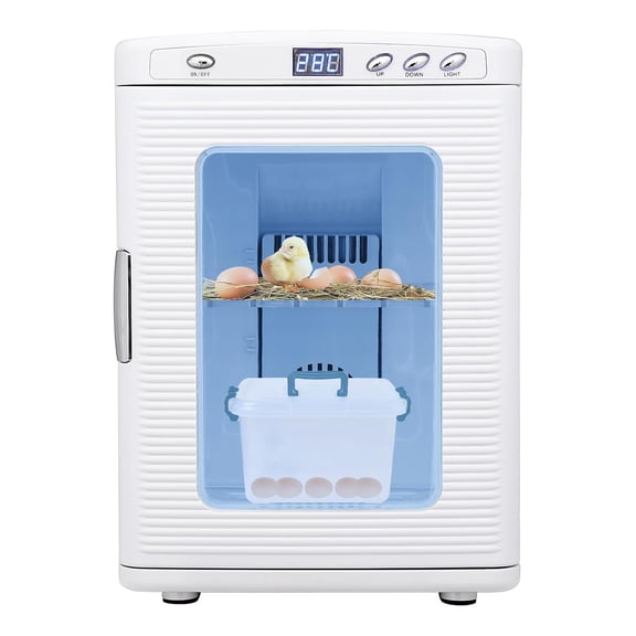 QinaQin 25L Reptile Incubator for Hatching Eggs,Digital Heating & Cooling Cabinet with LED Temperature Display,41–140°F Lab Incubator for Petri Dishes,White