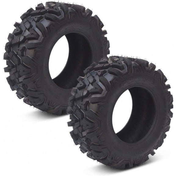 QinaQin 2PC ATV UTV Tires 28x8-12,6 PR Tubeless All-Terrain Tires for Mud,Dirt,Replacement Tires,KNIGHT