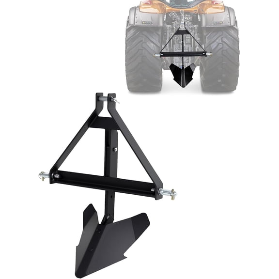 QinaQin 3 Point Middle Buster for Category 1,Quick Hitch Tractors,Heavy Duty Steel Furrows and Harvests Potatoes,Upgraded Subsoiler for Garden and Farm Use,Black