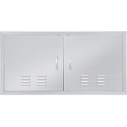 QinaQin 42 x 21 Inch Stainless Steel Kitchen Doors,BBQ Access Door with Vents,Flush Mount,Waterproof,Corrosion-Resistant BBQ Island Cabinet Door