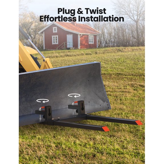 QinaQin 43-Inch Tractor Accessory Pallet Fork, Heavy-Duty, 2000 Lb Load Capacity, Quick-Release Design with Adjustable Lever