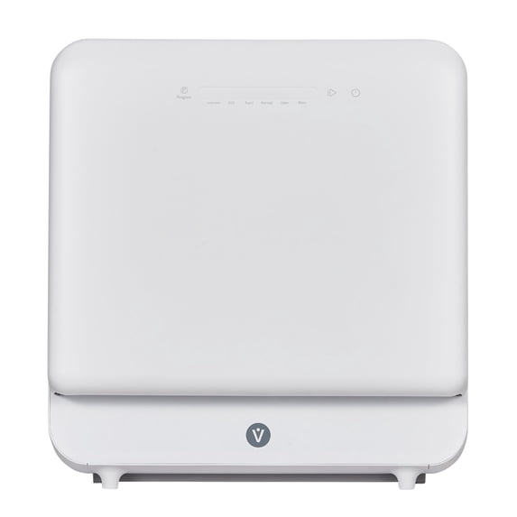 QinaQin 5L Manual Water Tank Portable Mini Dishwasher,162℉ High-Temp & 6Programs Dishwashers Countertop,White