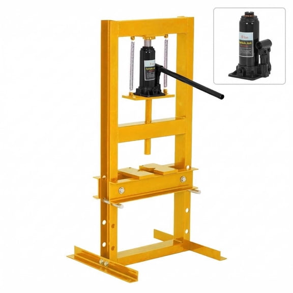 QinaQin 6-Ton Hydraulic Press Tool, h-Type Hydraulic Workshop Press with Movable Platform, Portable Benchtop Press, Suitable for Garages, Metalworking and Diy Projects
