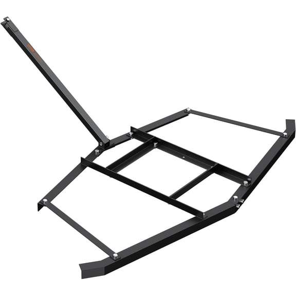 QinaQin 66Inch Wide Drag Harrow Driveway Grader,Tow Behind Power Rake with Adjustable Bars & Pin Hitch,Plug and Use Land Leveler for Lawn Tractor,Black