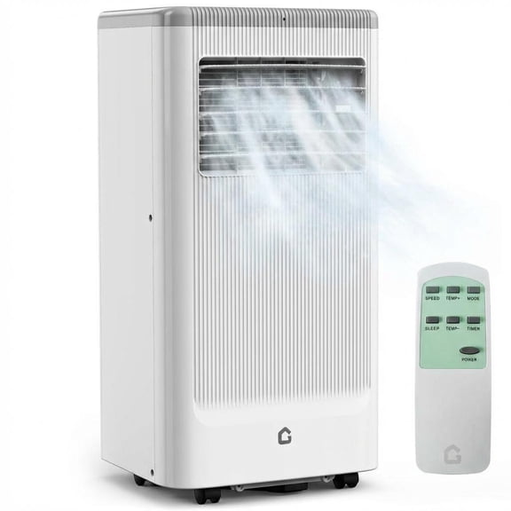 QinaQin 8,000 BTU Portable Air Conditioner, 3-in-1 AC Unit with Remote, 24H Timer, Cools, Dehumidifies & Fans, Low Noise, Energy Saving, Offices, Cools Spaces Up to 450 Sq. ft