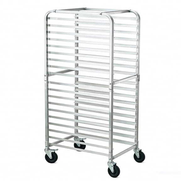 QinaQin Aluminum Baking Rack, Commercial Kitchen Bread Baking Tray Rack, Mobile Baking Cart with Storage Cooling Rack and Lockable Casters, Suitable for Kitchens and Bakeries