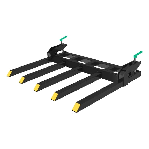 QinaQin Clip-On Garbage Forks for 48-Inch Buckets, 2500 Lb Load Capacity, Heavy-Duty Clip-On Pallet Forks, Bucket Fork Attachment, Suitable for Loader Buckets, Skid Steer Loaders and Tractors