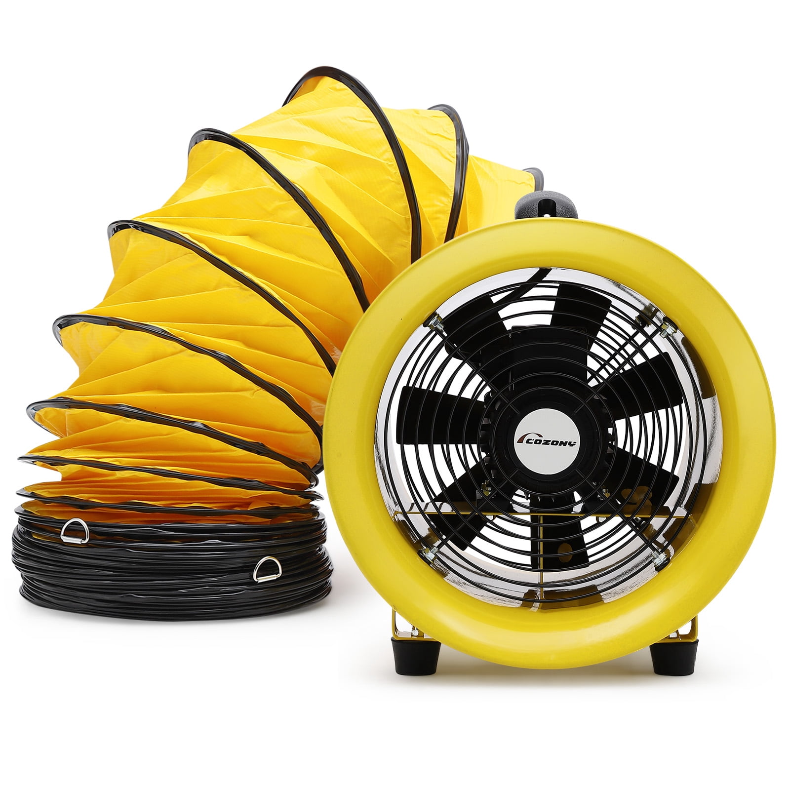 QinaQin Explosion Proof Fan–High CFM Industrial Air Mover with Duct Hose, Portable Heavy Duty Ventilation for Construction, Warehouse, Garage, Crawlspace, Attic, Basement, Paint Booth, Shop