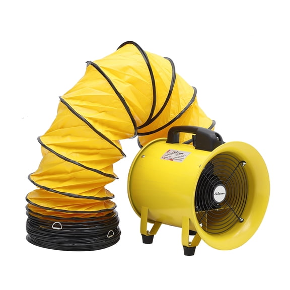 QinaQin Explosion Proof Fan–High CFM Industrial Air Mover with Duct Hose, Portable Heavy Duty Ventilation for Construction, Warehouse, Garage, Crawlspace, Attic, Basement, Paint Booth, Shop