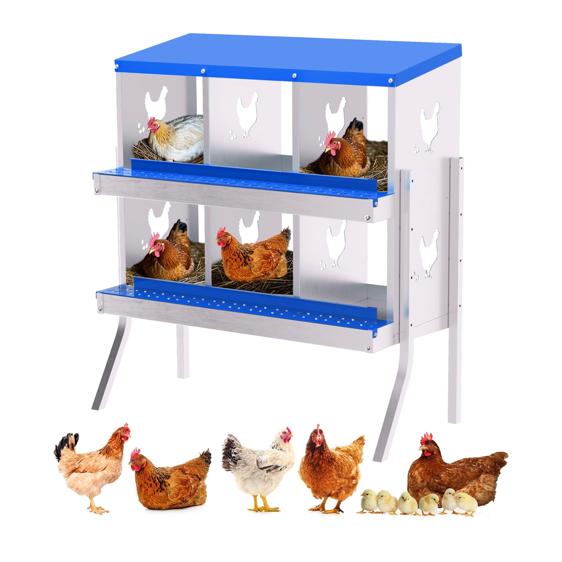 QinaQin Galvanized Steel Laying Boxes for Chickens - Removable Egg ...