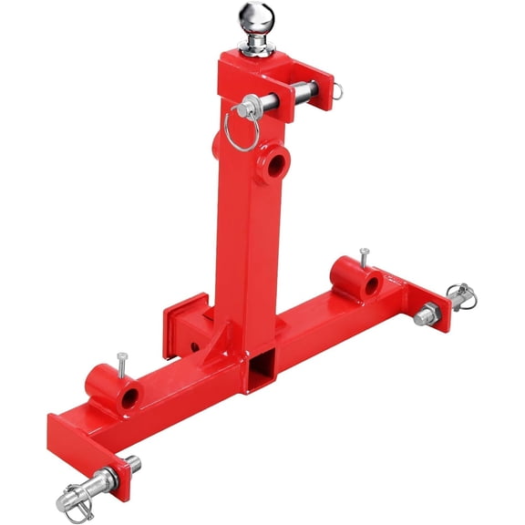 QinaQin Gooseneck Trailer Hitch, Three-Point Trailer Hook with 2-Inch Receiver, Suitable for Class 1 Tractors, 3000 Lb Load Capacity Trailer Hook with Gooseneck Ball Drawbar