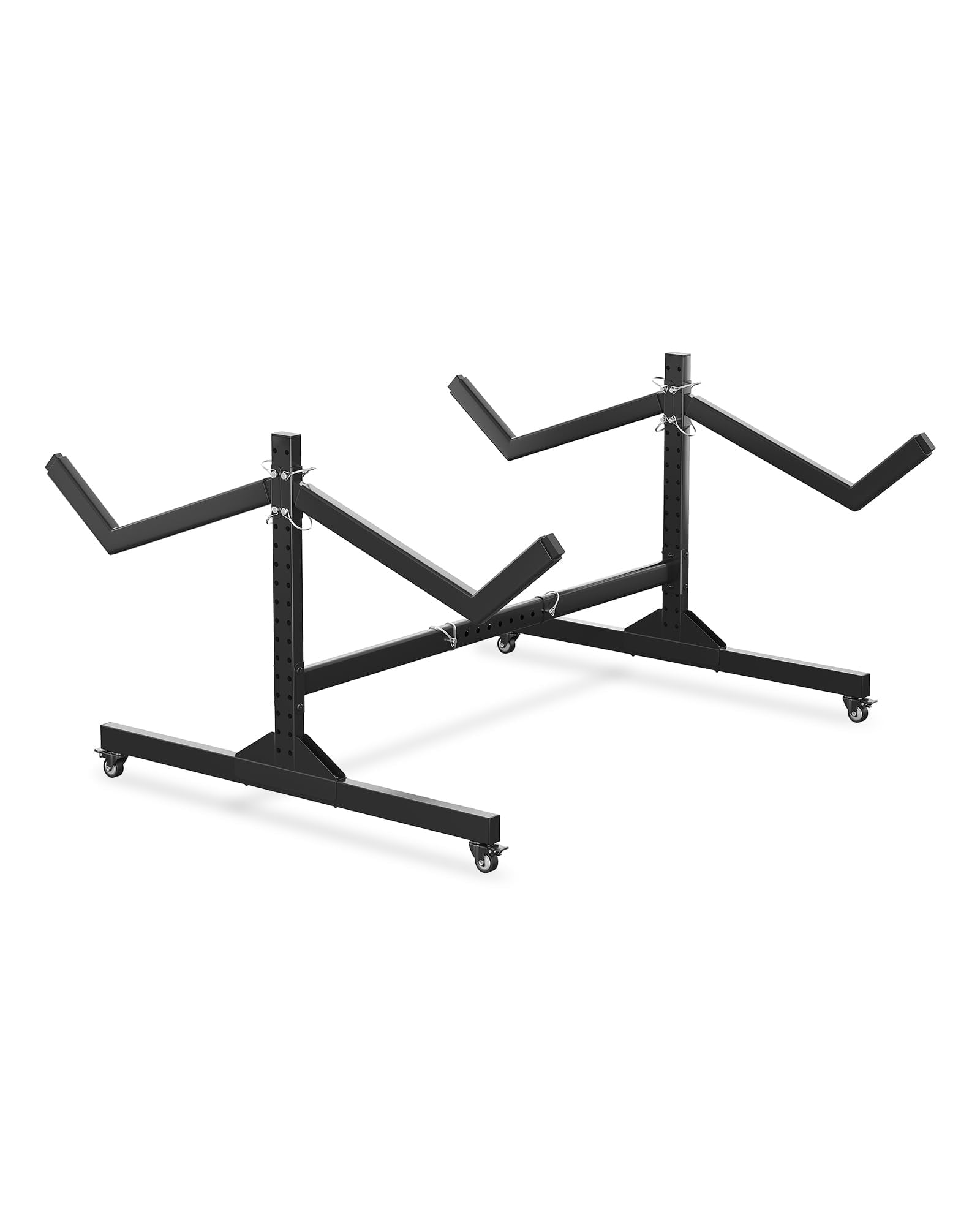 QinaQin Heavy-Duty Kayak Rack, Double-Sided Single Layer, Can Store Two Kayaks, with Wheels and Straps, Suitable for Both Indoor and Outdoor Use