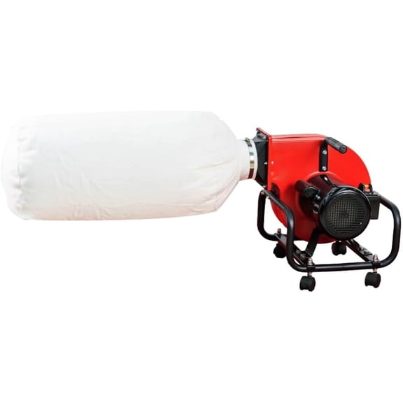 QinaQin Horizontal Woodworking Dust Collector,750w High-Power Vacuum System,Electric Dust Extraction Machine,Workshop Cleaning Unit,White