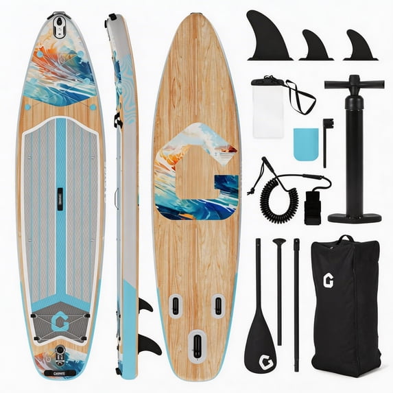 QinaQin Inflatable Paddle Board, 10.6 Ft SUP with Camera Mount, Full Accessories and 450 Lb Capacity for Beginners