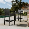 thumbnail image 1 of QinaQin Outdoor Wicker Bar Stools Set of 2, 30" Bar Height Patio Chairs with Thick Cushions, All-Weather Rattan, Backrest & Footrest for Backyard, Pool, Balcony, 1 of 6