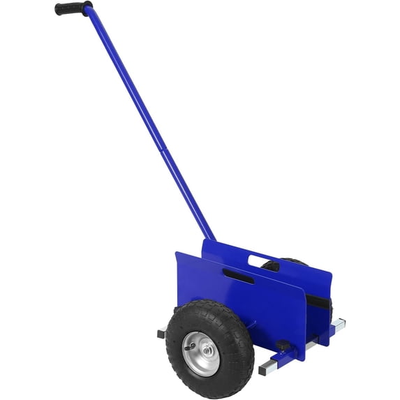 QinaQin Panel Dolly with Extended Handle,Heavy-Duty Drywall Cart, Solid Rubber Wheels, Adjustable Frame for Drywall, Plywood, Doors Use,Blue