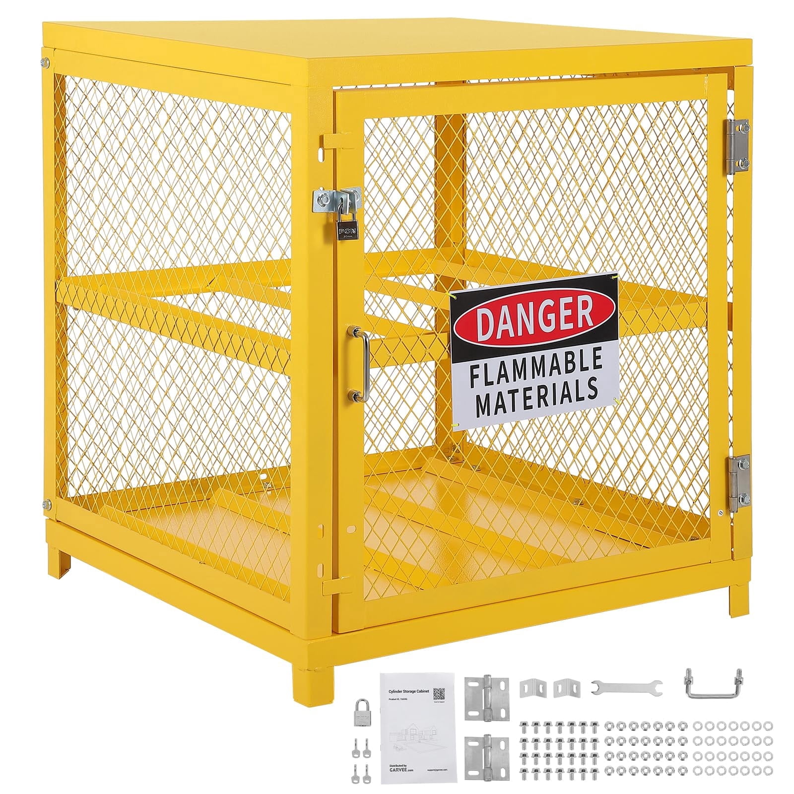 QinaQin Propane Tank Storage Cage, OSHA Compliant Lockable Steel ...