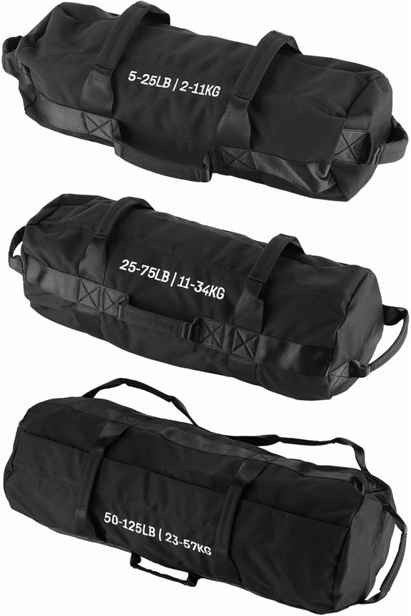 Sandbags for Working Out with Handles,Adjustable Fitness Sandbags with Unfilled Inner Bag,Heavy Duty Sand Bags for Weight Training,3 PCS(S+M+L)
