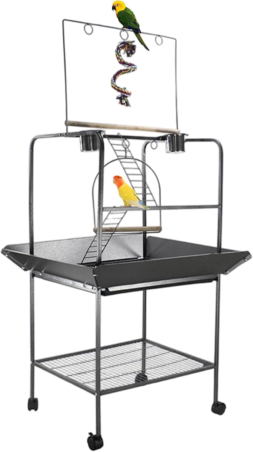 Decorative Macaw Playstand With Swing And Perch Reference: Qinaqin Small Parrot Playstand With Wheels Perches And Ladders Indoor
