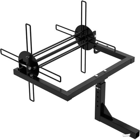 QinaQin Versatile 1-Point Manual Implement Lift & Wire Unroller,2" Receiver Hitch,Includes Mounting Bolts,Perfect for Plowing,Cultivating,Black