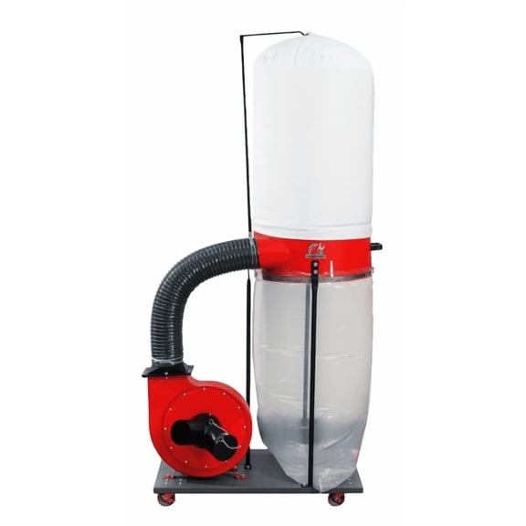 QinaQin Vertical Woodworking Dust Collector,1500w 2 High-Power Vacuum System,Electric Dust Extraction Machine,Workshop Cleaning Unit,White