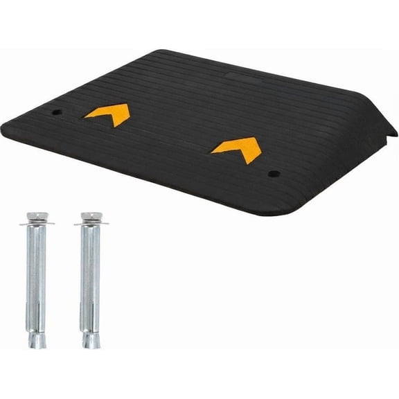 QinaQin Wheelchair Ramp,Heavy Duty Anti-Slip Rubber Threshold Ramp for Doorways,Steps & Stairs,Black