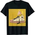 thumbnail image 1 of Qinduosi 4s Vivid Sulfur Design Printed Dropped Matching T-Shirt Black, 1 of 3