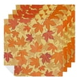 thumbnail image 1 of Qinduosi Autumn Yellow Fallen Leaves Cloth Napkins Polyester Dinner Napkins Great for Indoor/Outdoor Dining or Dinner Parties 4 PCS, 1 of 7