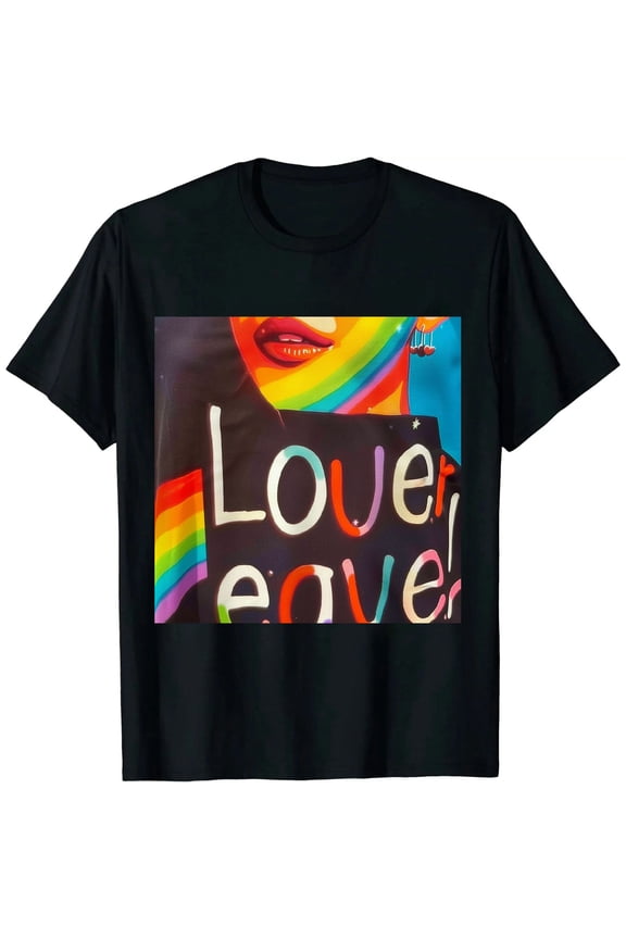 | Bisexual Transgender LGBTQ Women V-Neck T-Shirt Top Black