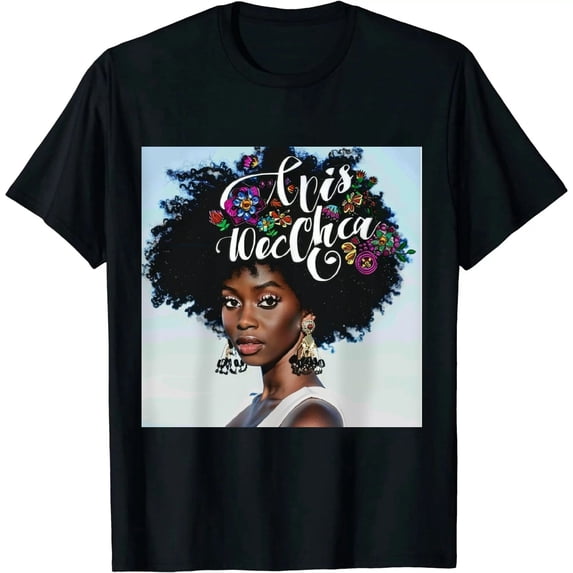 Qinduosi Black History Shirts Black Graphic tees for Men and Women, Magic Fashion Natural Hair Vintage T-Shirts Black