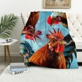 thumbnail image 1 of Qinduosi Blanket Animals Selfie Funny Chicken Fleece Blanket Soft Fuzzy Plush Throw Blankets for Couch Bed, 1 of 6