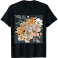 thumbnail image 1 of Qinduosi Boho Floral T Shirt for Women Wildflower Plant Shirts Nature Vintage Flower Graphic Tees Botanical Tshirt Black, 1 of 3