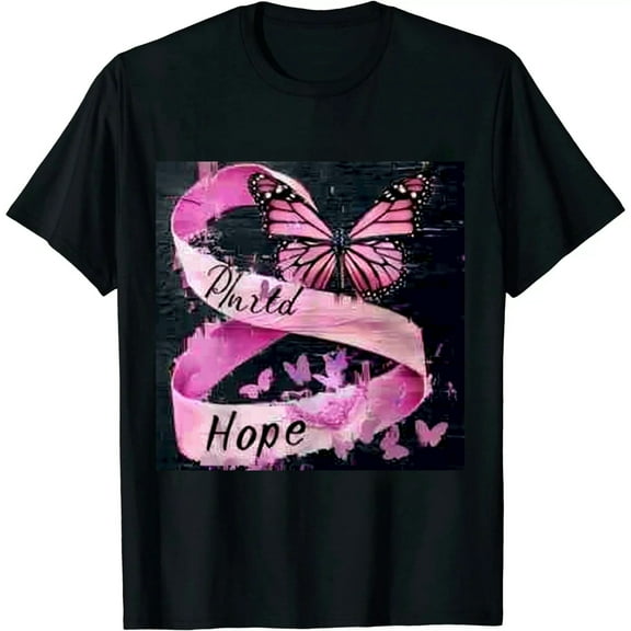 Qinduosi Breast Cancer Awareness Shirt in We Wear Pink T-Shirt for Women Black