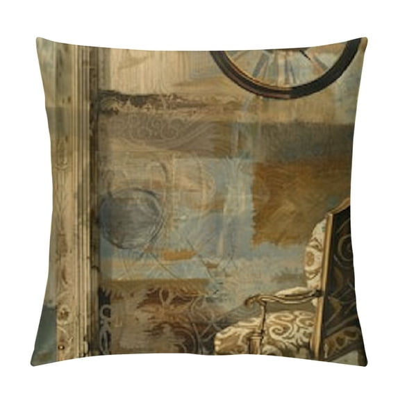 Qinduosi Brown Decorative Throw Pillow Covers Set of Teal Pillow Cover Modern Geometry Abstract Art Decorative Pillows for Living Room Bedroom Sofa Couch Outdoor Pillow Covers White