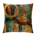 thumbnail image 1 of Qinduosi Brown Decorative Throw Pillow Covers of Teal Pillow Cover Modern Geometry Abstract Art Decorative Pillows for Living Room Bedroom Sofa Couch Outdoor Pillow Covers White, 1 of 5