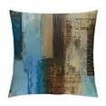 thumbnail image 1 of Qinduosi Brown Decorative Throw Pillow Covers of Teal Pillow Cover Modern Geometry Abstract Art Decorative Pillows for Living Room Bedroom Sofa Couch Outdoor Pillow Covers White, 1 of 5