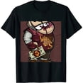 thumbnail image 1 of Qinduosi Burgundy Design Printed Hustle Bear Sneaker Matching T-Shirt Black, 1 of 3