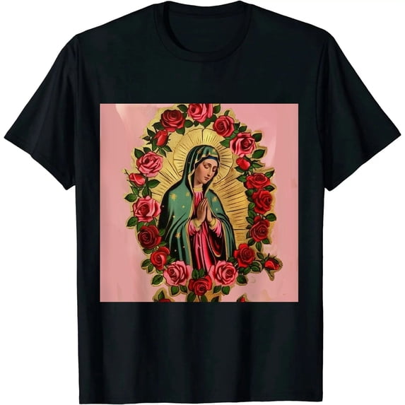 Qinduosi Casual T-Shirts Vintage T Shirt for Women Black