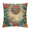 thumbnail image 1 of Qinduosi Christmas Red Gold Decor Throw Pillow Covers Xmas Outdoor Holiday Home Decorative Cushion Covers Decoration for Couch Sofa White, 1 of 5