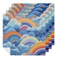 thumbnail image 1 of Qinduosi Colorful Cloud Rainbow Cloth Napkins, Dinner Napkins Washable Reusable Polyester Table Napkins for Parties, Weddings and Dinners 6 PCS, 1 of 7