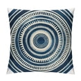 thumbnail image 1 of Qinduosi  Compass Throw Pillow Cushion Cover, Compass Illustration with Lettering Nautical Ocean Adventure Themed Print, Decorative Square Accent Pillow Case, , Indigo Blue White, 1 of 5