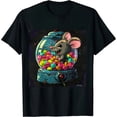 thumbnail image 1 of Qinduosi Cute Mouse Long Sleeve T-Shirt - Animal T-Shirt - Candy Design Long Sleeve Tee Shirt Black, 1 of 3