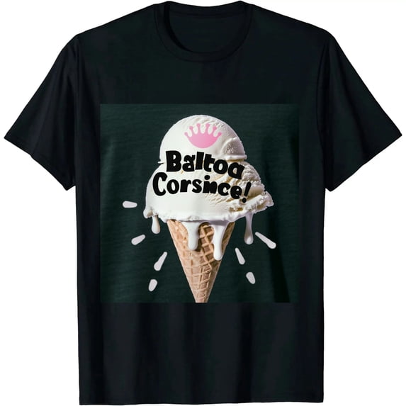 Qinduosi Cute Retro Vintage T-Shirt Black