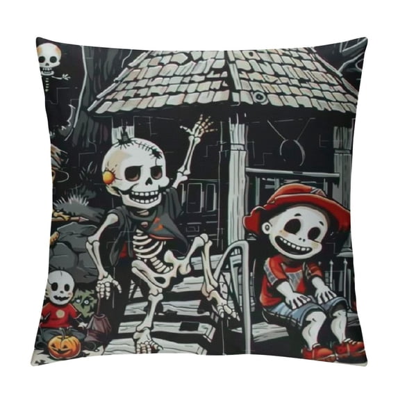 Qinduosi Cute Throw Pillow Cover Classic Movie Home Decorative Square Pillow Case for Theme Party Home Decor Living Room Sofa Bed Car Cushion Cover White