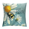 thumbnail image 1 of Qinduosi Daisy Flower Throw Pillow Covers Blue White Pillow Case Summer Spring Bee Cushion Case for Home Indoor Outdoor Sofa Couch Office, Inch, Pcs White, 1 of 5