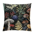 thumbnail image 1 of Qinduosi Dark Wild Forest Mushrooms Decorative Pillow Covers Cozy Soft Throw Pillowcase Square Couch Cushion Cover for Home Decor Sofa Living Room Bed Car White, 1 of 5
