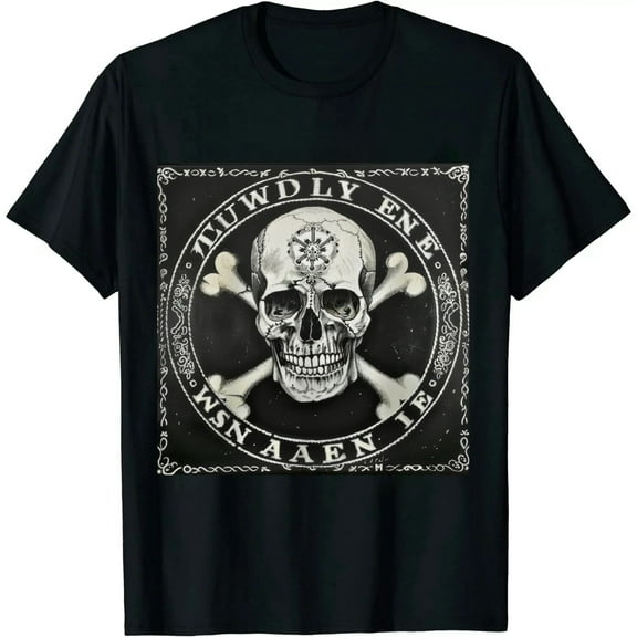 Qinduosi Death Paisley Men's T-Shirt Black