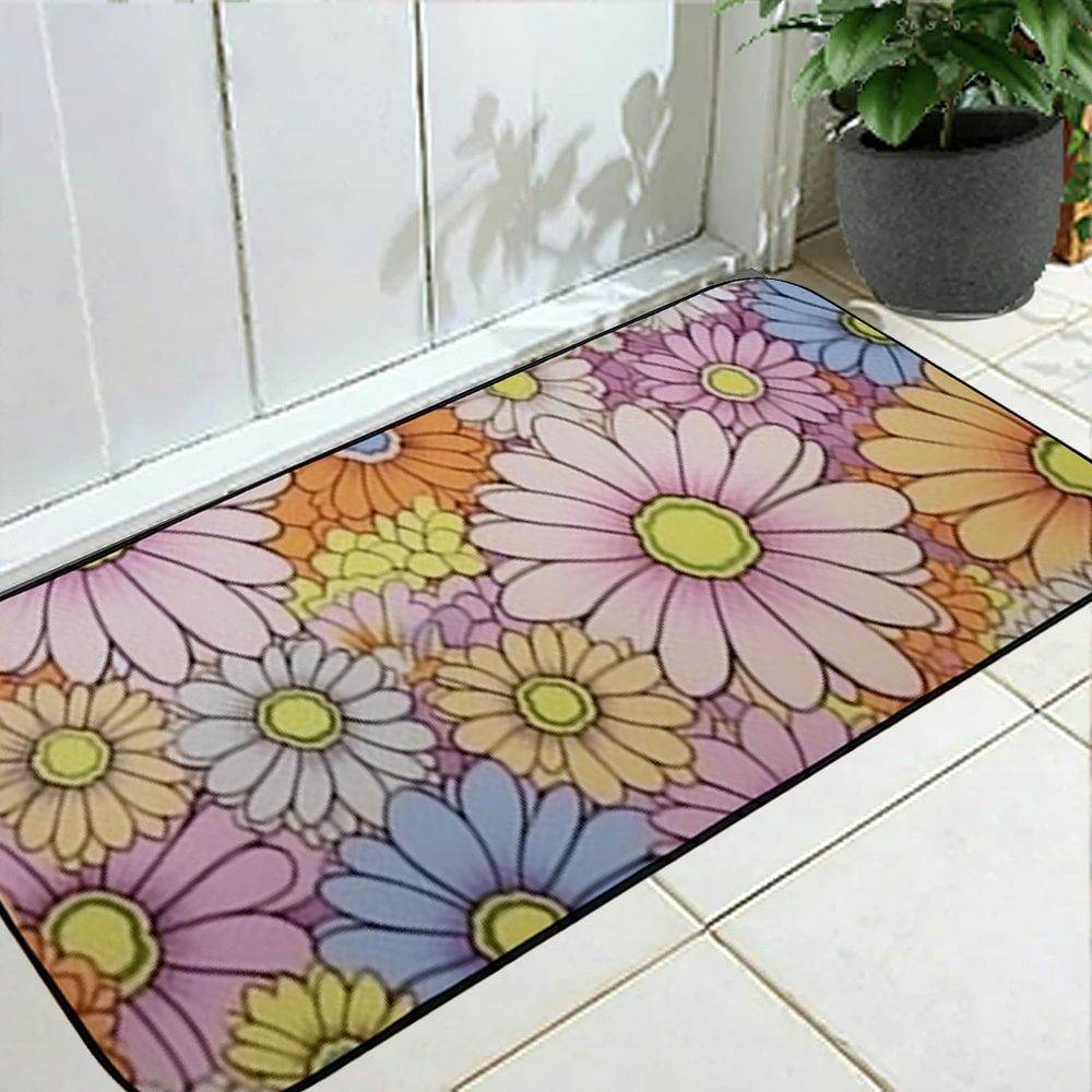 Qinduosi Decorative Door Mat, Door Mat with Non-Slip Rubber Backing, Easy Cleaning, Traps Dirt, for Entry, Patio, Garage 19.68*47.24 in