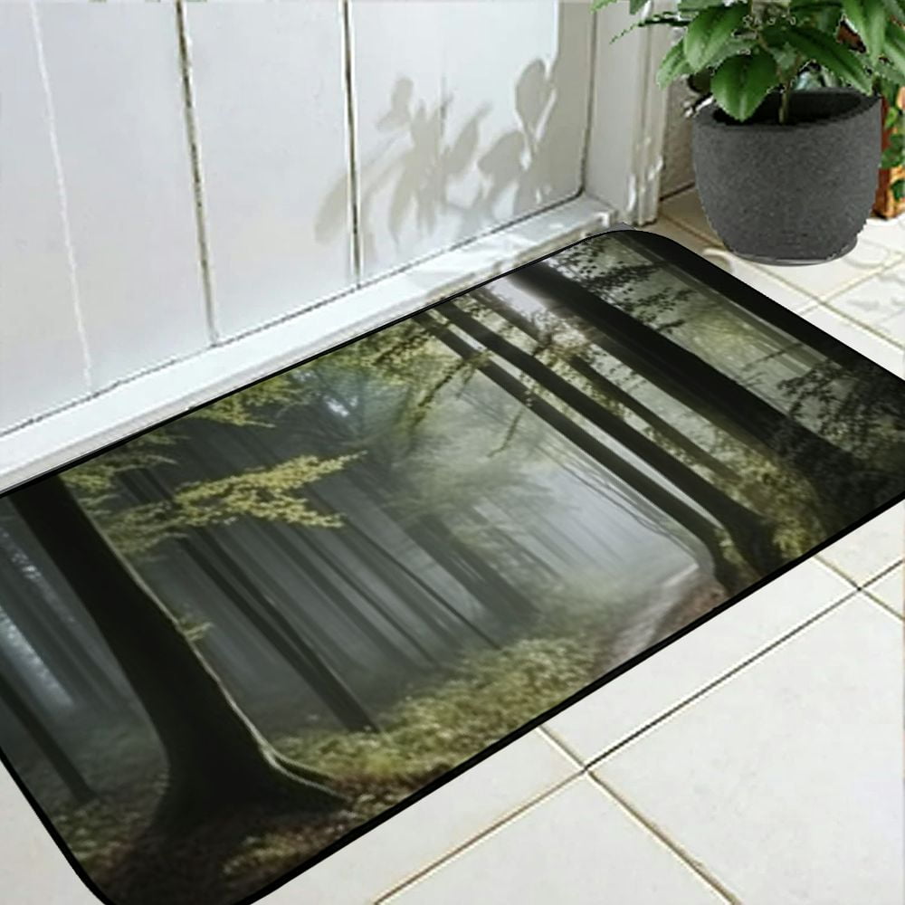 Qinduosi Decorative Door Mat, Door Mat with Non-Slip Rubber Backing, Easy Cleaning, Traps Dirt, for Entry, Patio, Garage 19.68*47.24 in